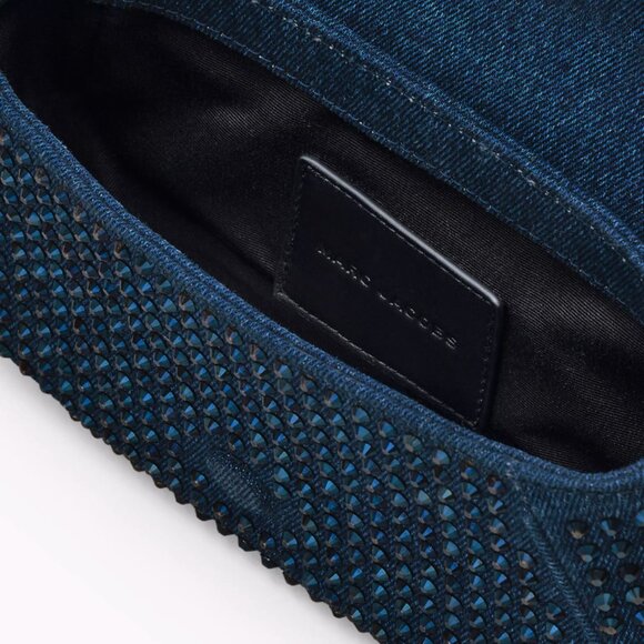 NWT!NEW!Marc Jacobs The Crystal Denim Clover Shoulder Bag -2 straps 3 uses - Picture 3 of 10